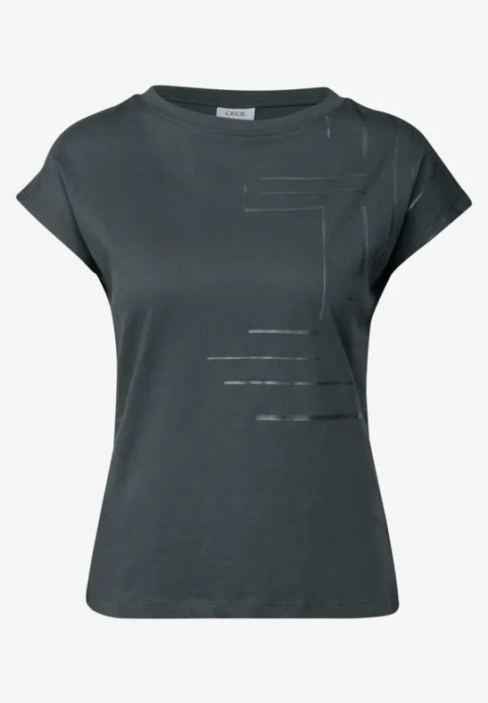 T-shirt avec impression sur film slate khaki
