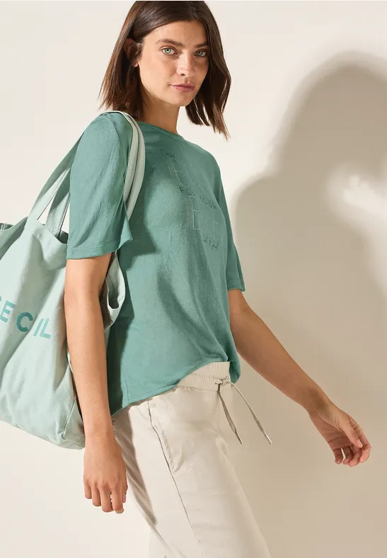 T-shirt en lin matcha green