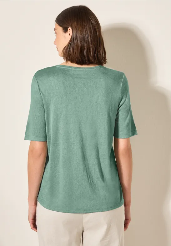T-shirt en lin matcha green