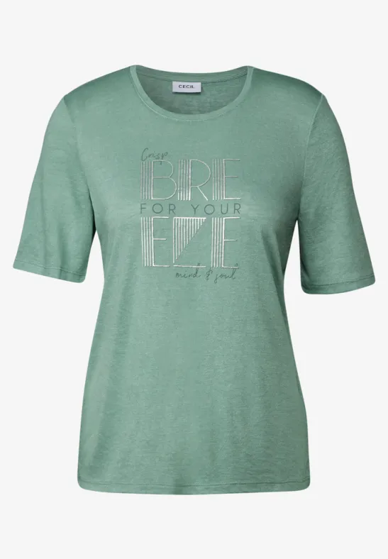 T-shirt en lin matcha green