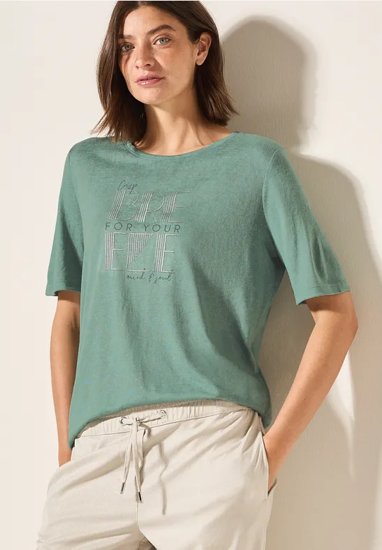 T-shirt en lin matcha green