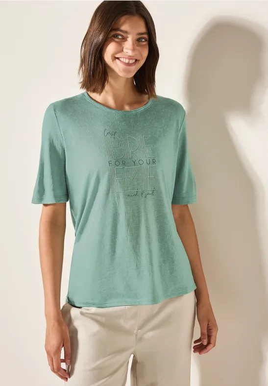 T-shirt en lin matcha green