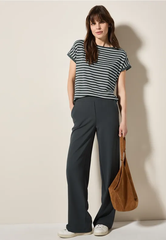 T-shirt à rayures slate khaki