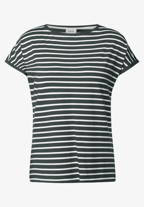 T-shirt à rayures slate khaki