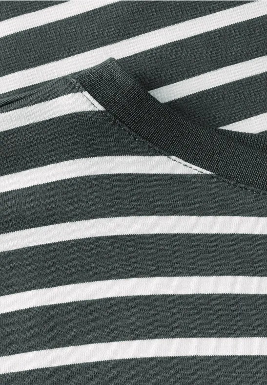 T-shirt à rayures slate khaki