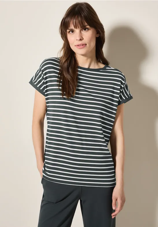 T-shirt à rayures slate khaki