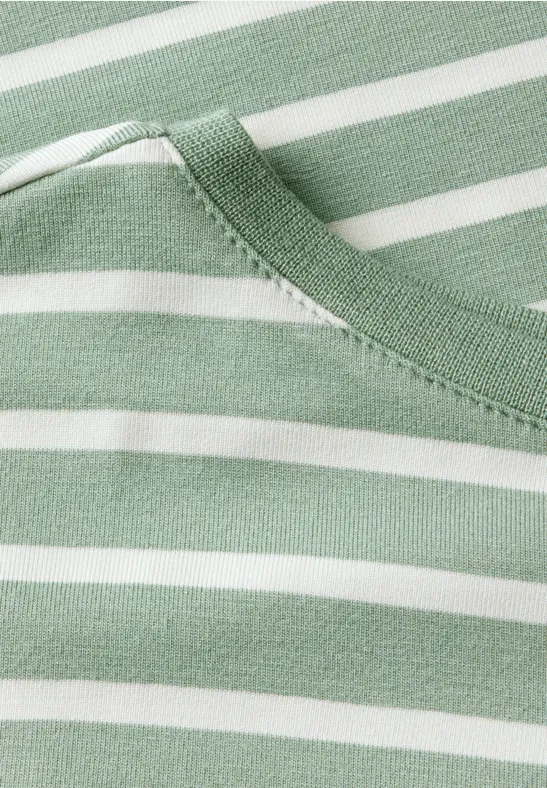 Gestreiftes T-Shirt matcha green