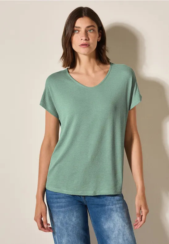 T-shirt à structure mixte matcha green