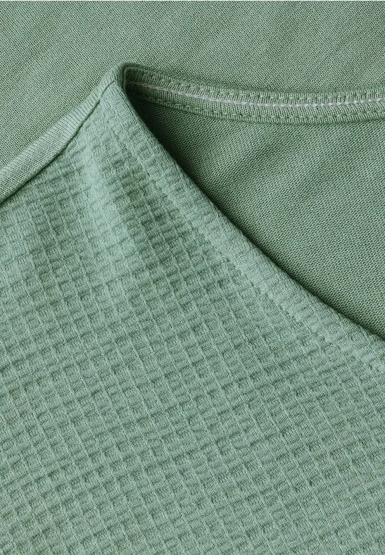 T-shirt à structure mixte matcha green