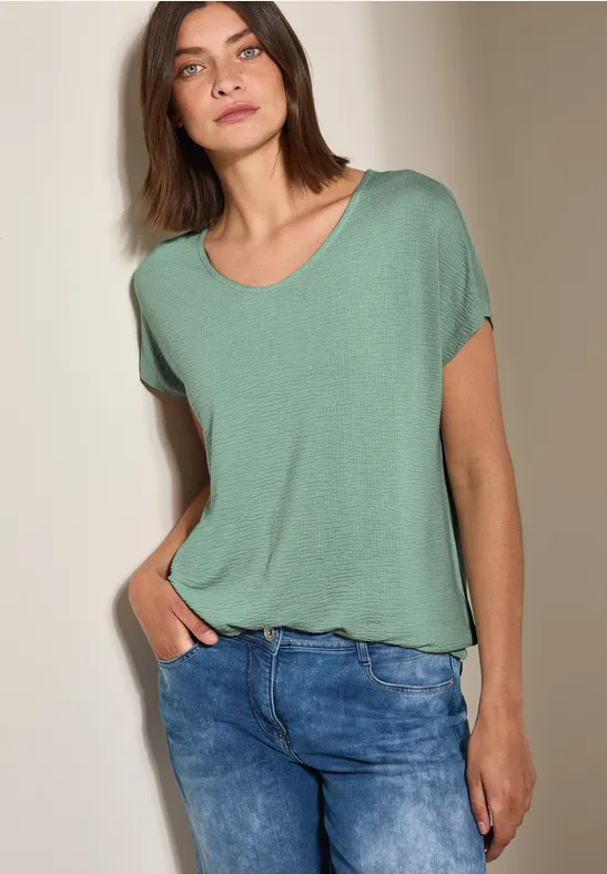 T-shirt à structure mixte matcha green