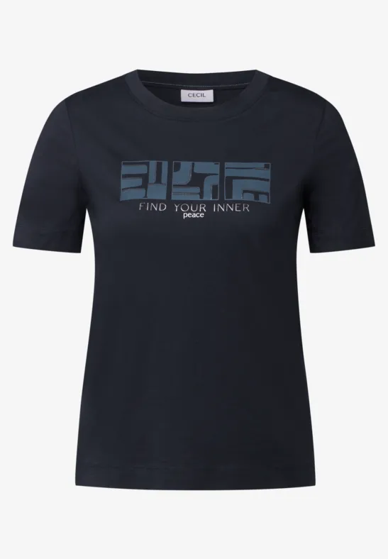 T-shirt basique avec imprimé universal blue