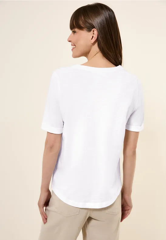 T-Shirt im Tunika-Look White