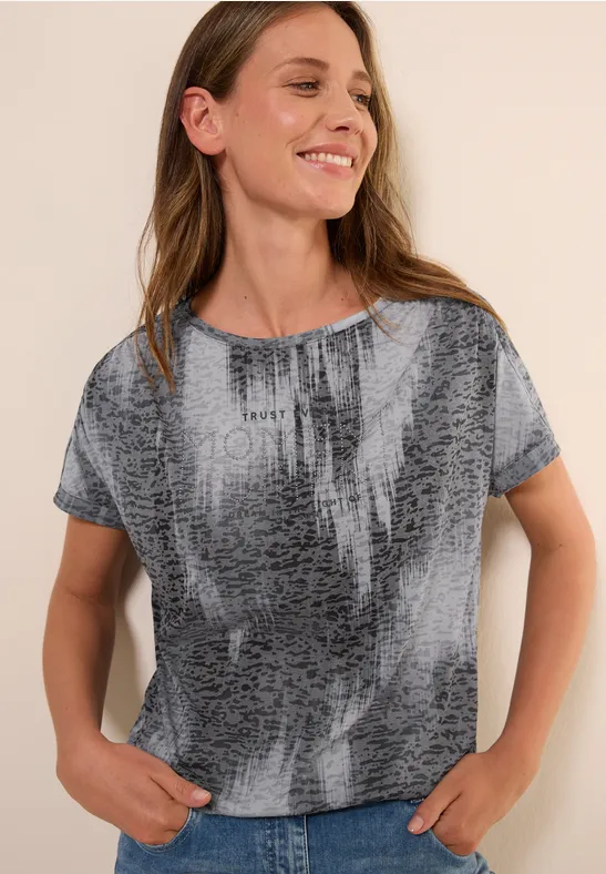 T-shirt dévoré volcanic grey
