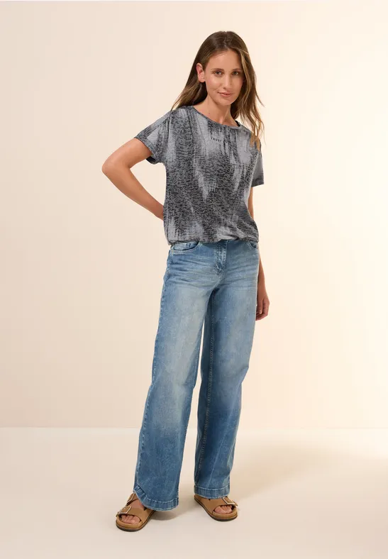 T-shirt dévoré volcanic grey