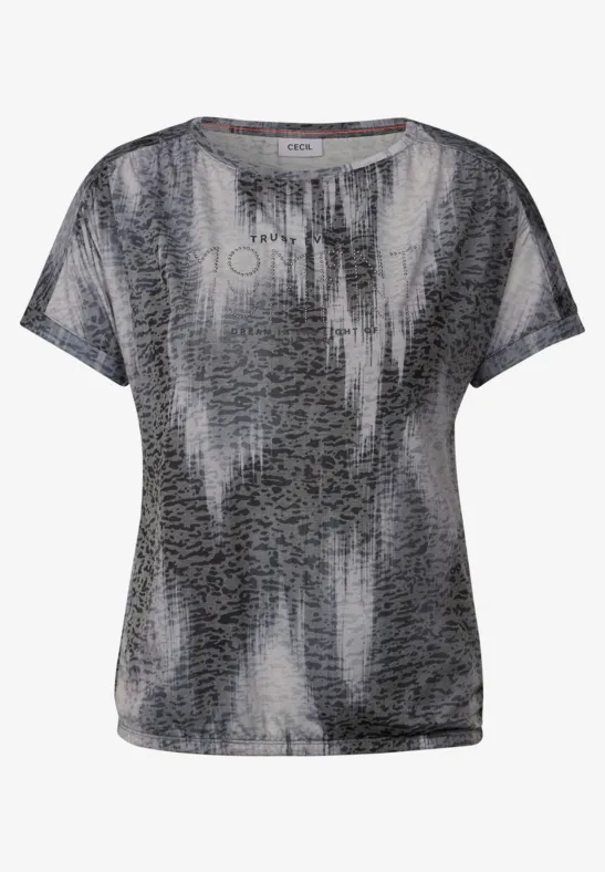 T-shirt dévoré volcanic grey