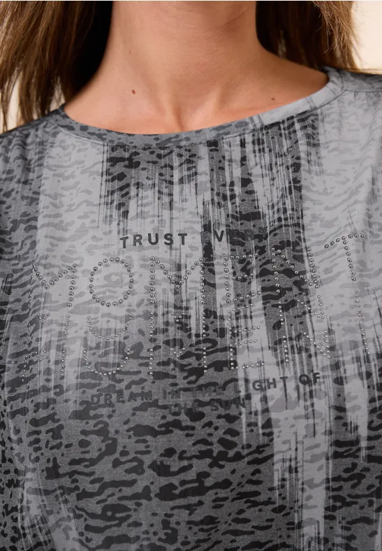 T-shirt dévoré volcanic grey