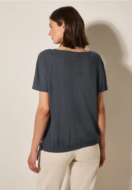 T-shirt à l'aspect smocké volcanic grey