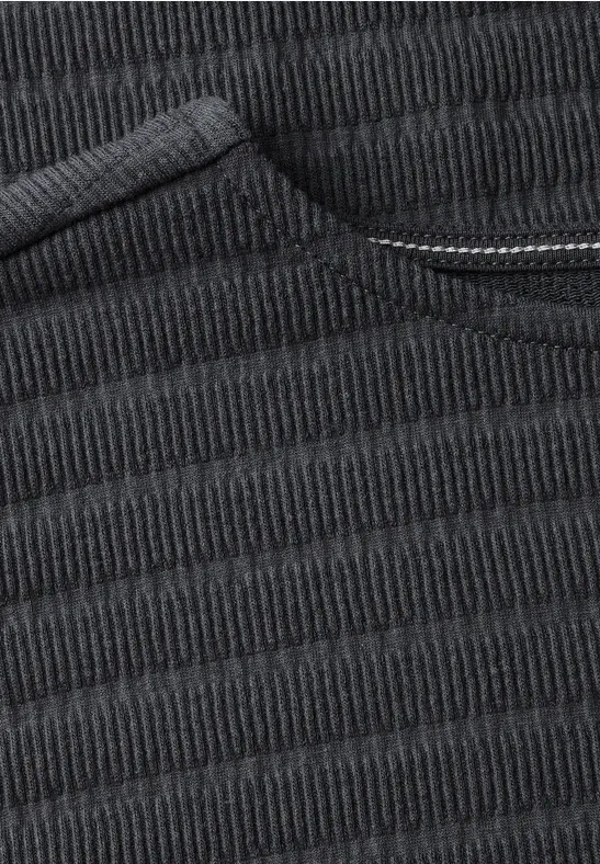 T-shirt à l'aspect smocké volcanic grey