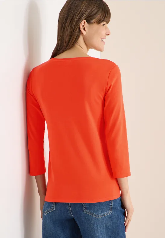 Basic Shirt cherry tomato orange
