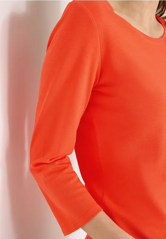 Basic Shirt cherry tomato orange