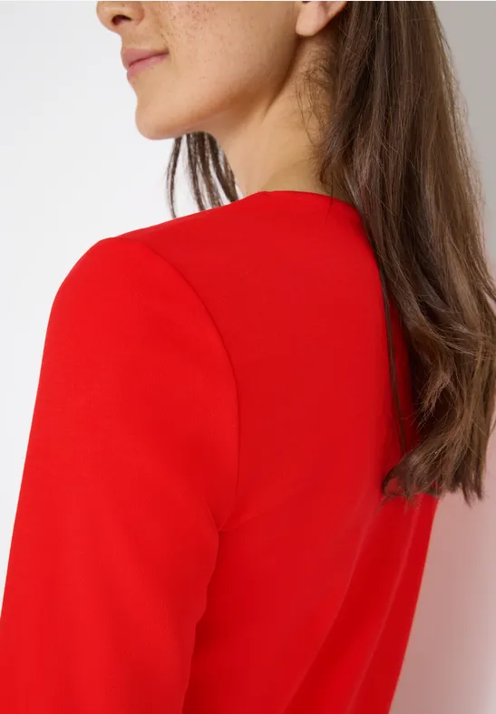 V-Neck Langarmshirt pumpkin orange