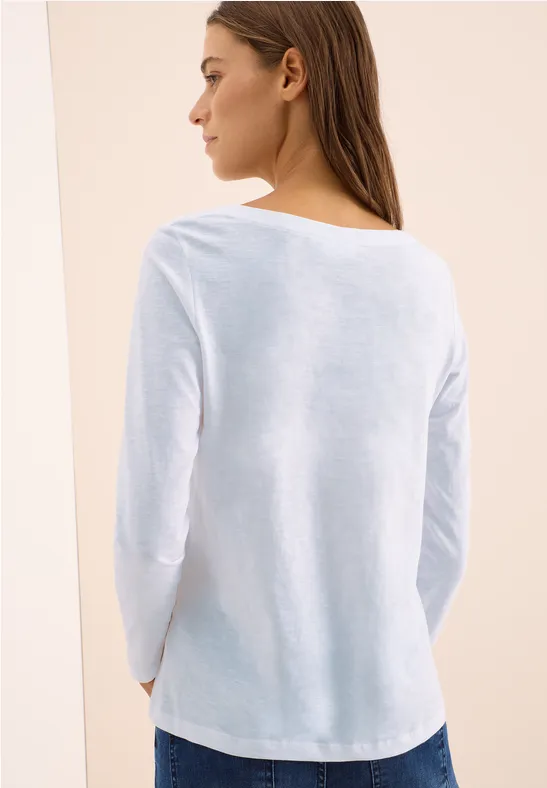Basic Langarmshirt White