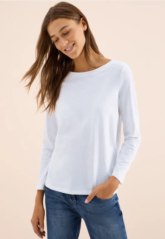 Basic Langarmshirt White