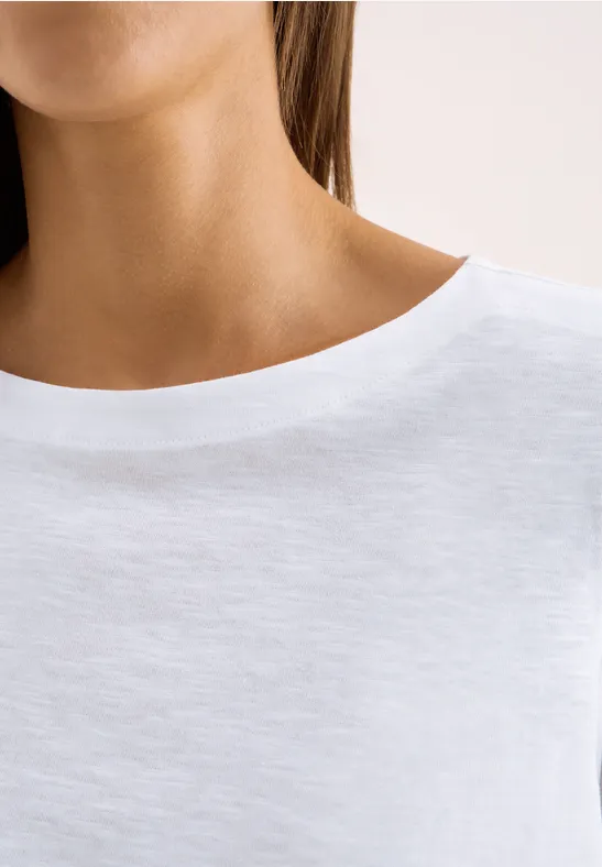 Basic Langarmshirt White
