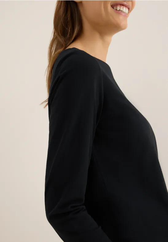 Basic Langarmshirt Black