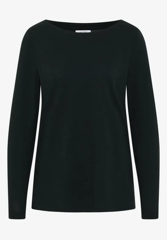 Basic Langarmshirt ink green