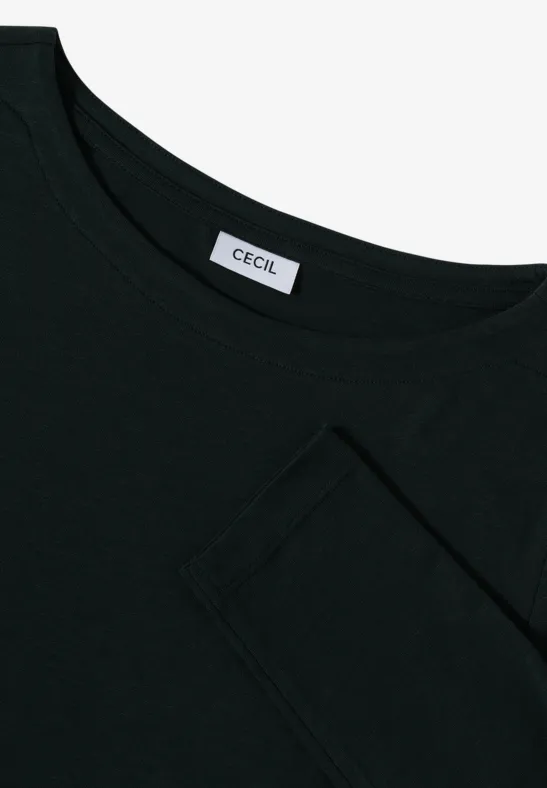Basic Langarmshirt ink green