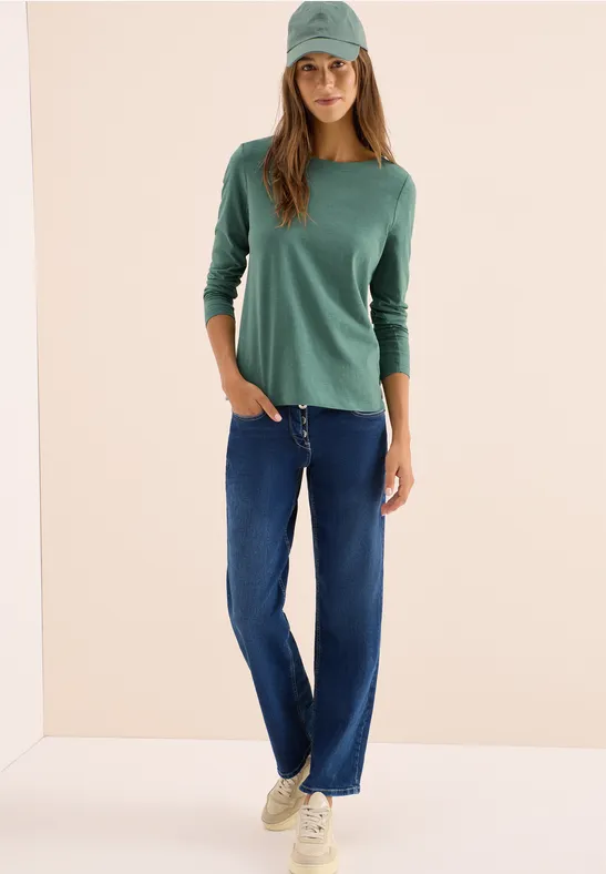 Basic shirt met lange mouwen jewel green
