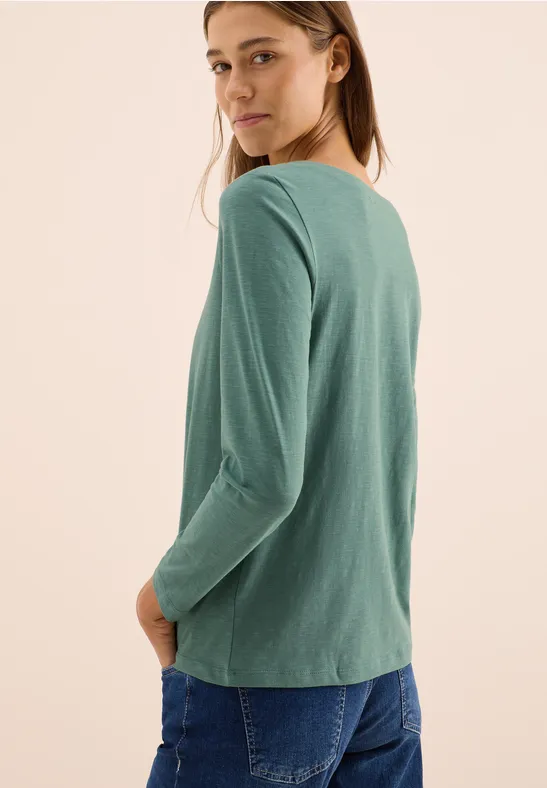 Basic shirt met lange mouwen jewel green