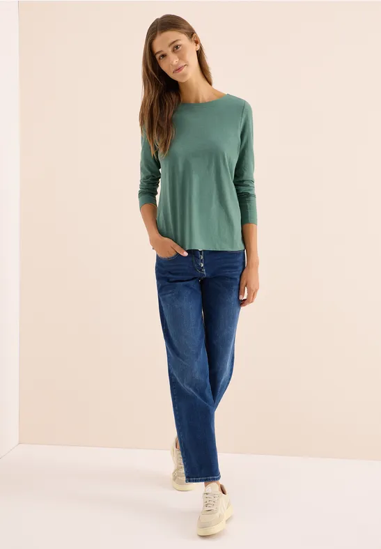 Basic shirt met lange mouwen jewel green