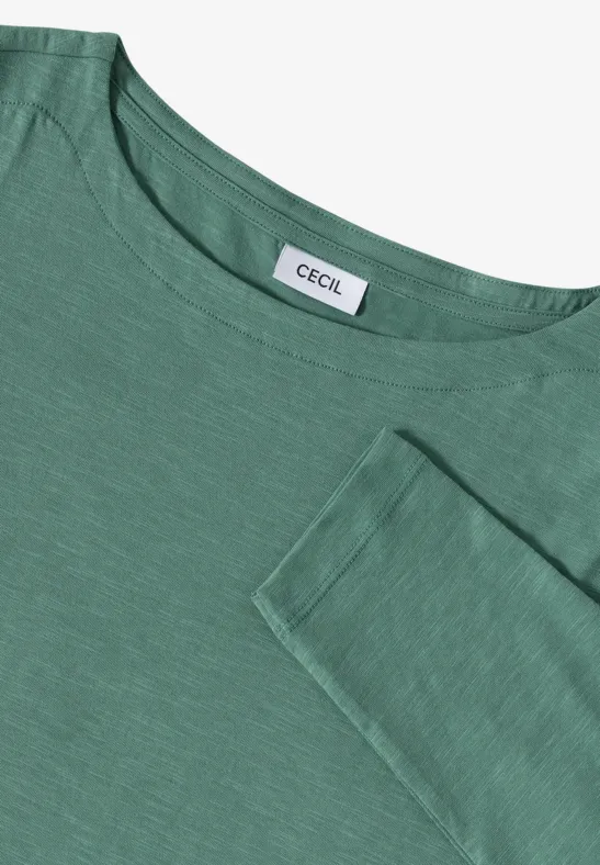 Basic shirt met lange mouwen jewel green