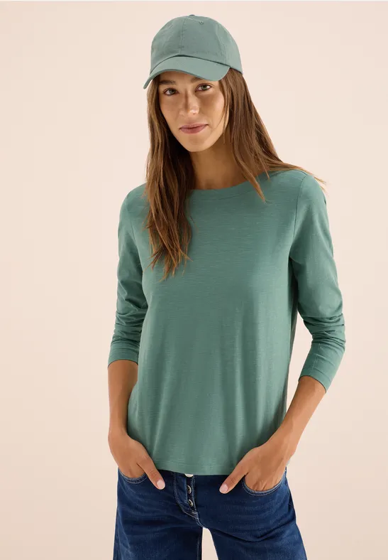 Basic shirt met lange mouwen jewel green