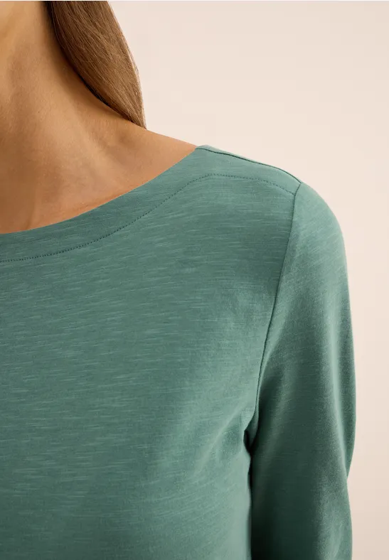Basic shirt met lange mouwen jewel green