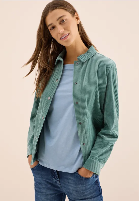 Basic Langarmshirt mountain blue
