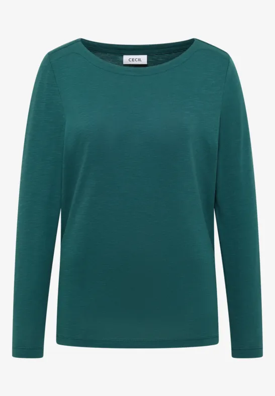 Basic Langarmshirt dark sea green