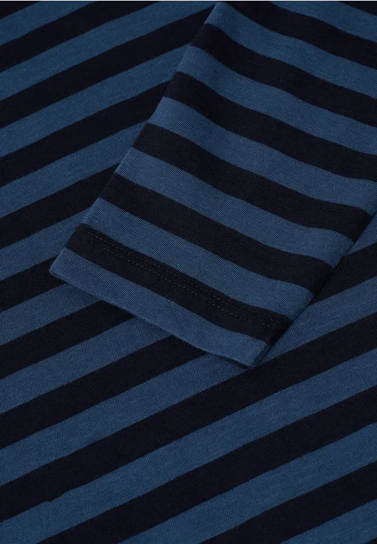 Gestreiftes Basic Shirt urban dark blue