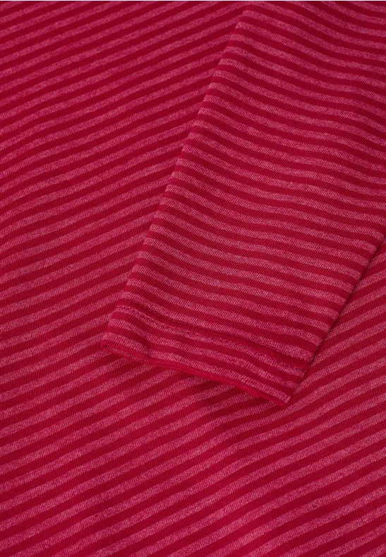 Shirt mit tonalen Streifen beaujolais red