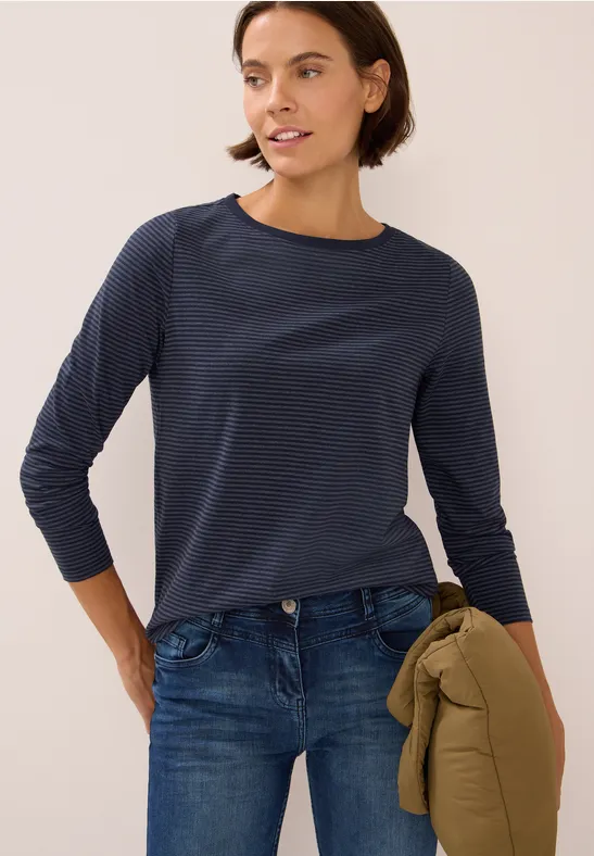 Shirt mit tonalen Streifen urban dark blue