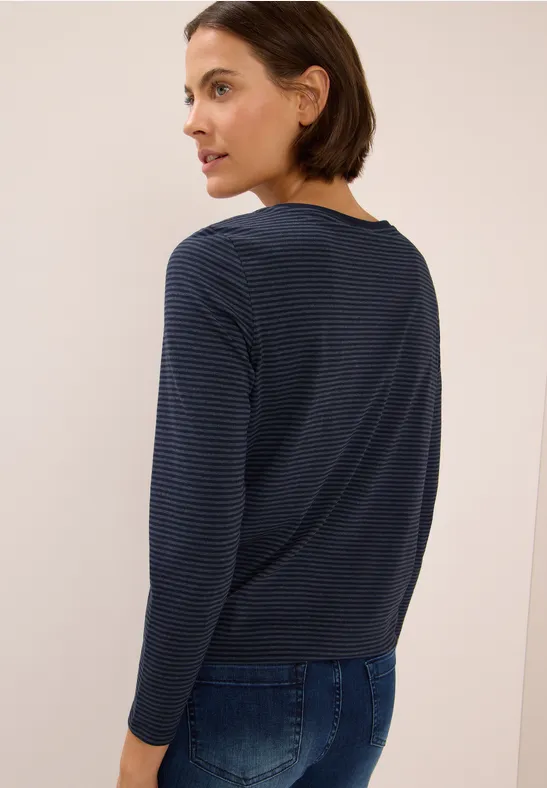 Shirt mit tonalen Streifen urban dark blue