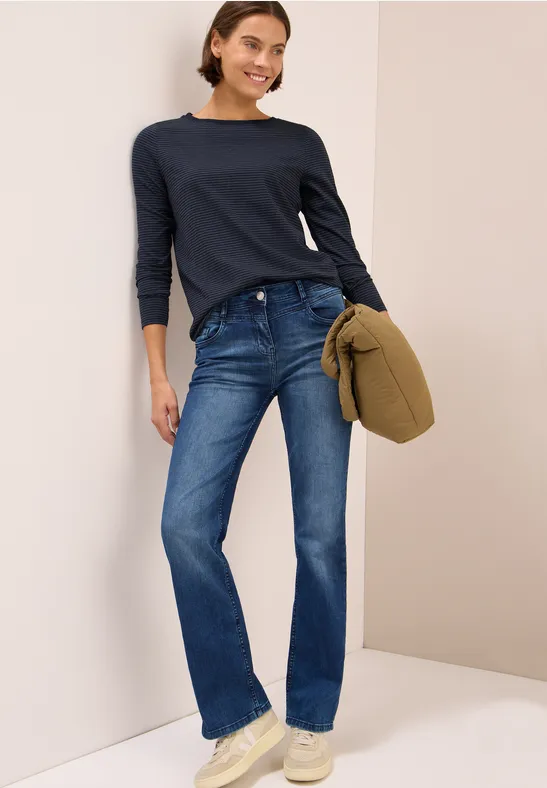 Shirt mit tonalen Streifen urban dark blue