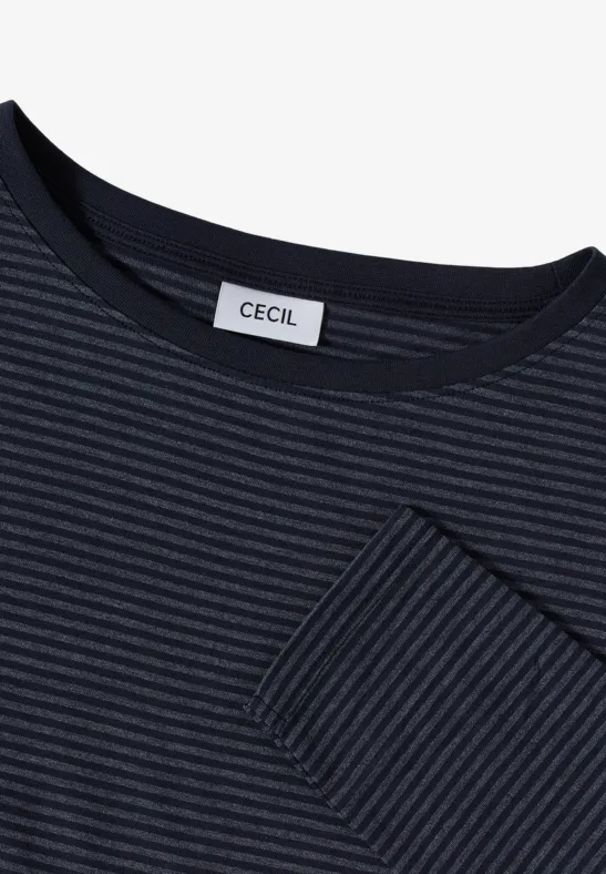 Shirt mit tonalen Streifen urban dark blue