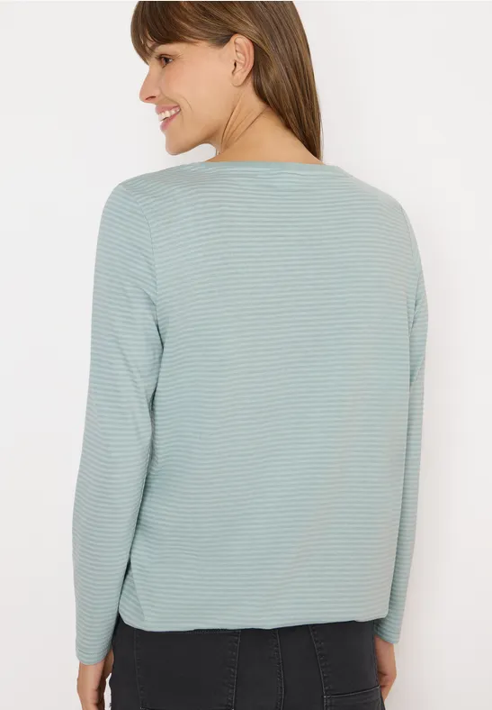 Shirt met ton-sur-ton strepen light mint blue