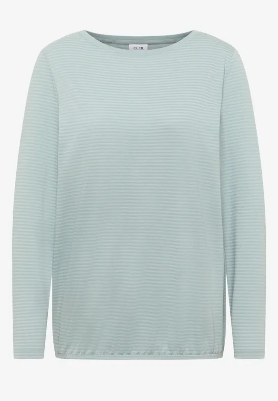 Shirt met ton-sur-ton strepen light mint blue