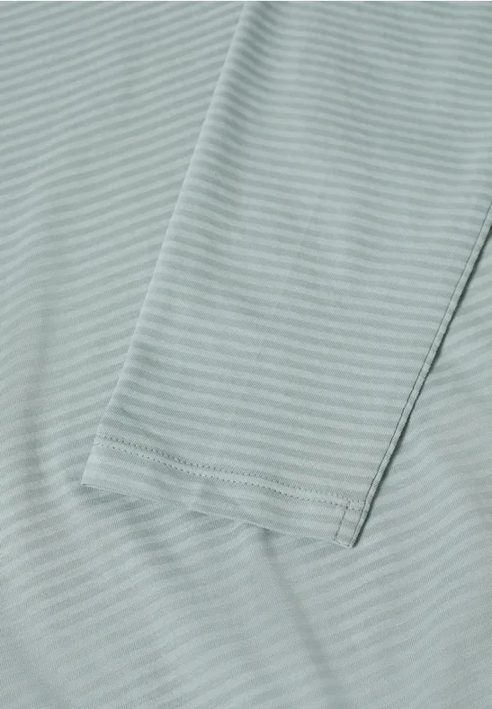 Shirt met ton-sur-ton strepen light mint blue