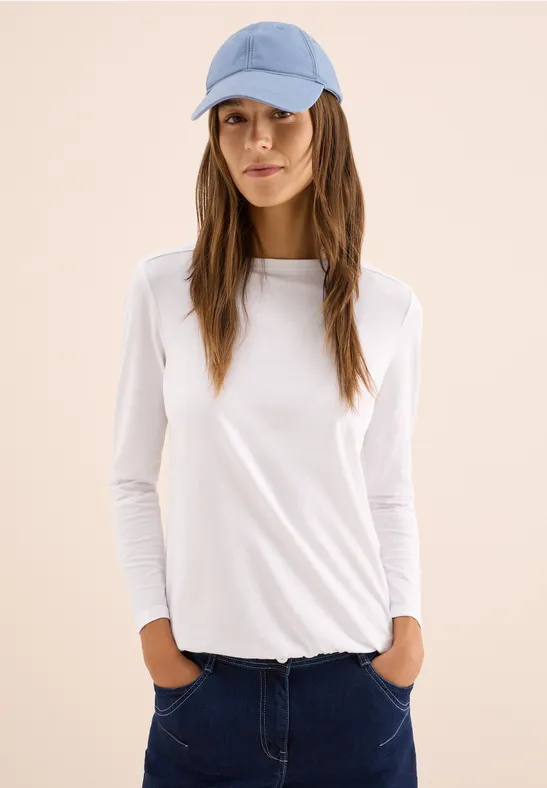 Shirt in Unifarbe White