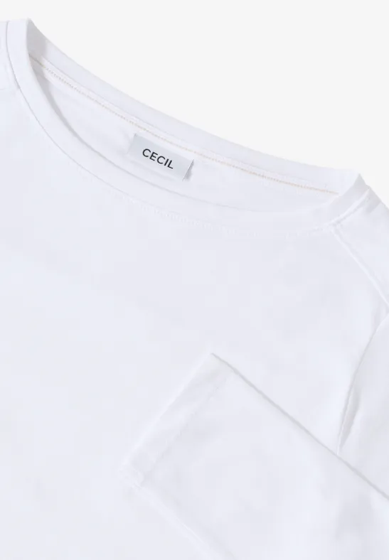 Shirt in Unifarbe White
